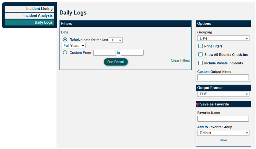 Daily Logs